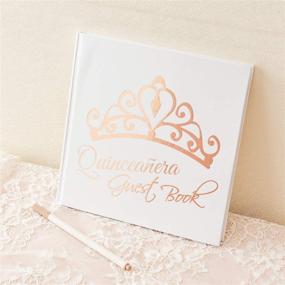 img 4 attached to 🎉 Quinceañera Guest Book 15th Quinceanera Party Favors 8.5” Rose Gold Book Polaroid Photo Album Decorations - Calculs Libro De Firmas