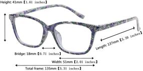 img 2 attached to 4-Pack Fashionable SOOLALA Anti-Blue Light Blocker Reading Glasses in Vibrant Colors for Quality Eye Protection