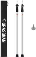 🏕️ grassman tarp poles: adjustable aluminum 7.5’/8.2' lightweight shelter poles for camping, hiking, backpacking & more логотип