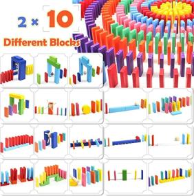img 2 attached to 🧩 Dominoes Colorful Educational Set for WOOD CITY