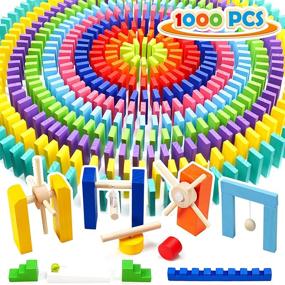 img 4 attached to 🧩 Dominoes Colorful Educational Set for WOOD CITY