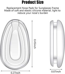 img 3 attached to 👓 Oakley Sunglasses Replacement Nose Pads - 30 Pairs of Soft Anti-Slip Silicone Cushions (Transparent)