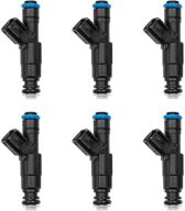 high-quality fuel injectors (6pcs) for jeep cherokee, grand cherokee, wrangler & dodge ram 4.0l/5.2l - replace oem #s 0280155784, 4854181, 280155784, 4667938 logo