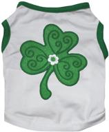 🍀 green clover print puppy dog shirt by petitebella логотип