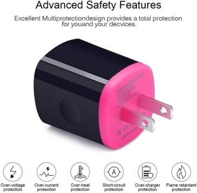 img 1 attached to 🔌 Convenient 2-Port USB Charger Set for Samsung Galaxy and More: AndHot Micro USB Charger + 2PC 6ft Android Charger Cable