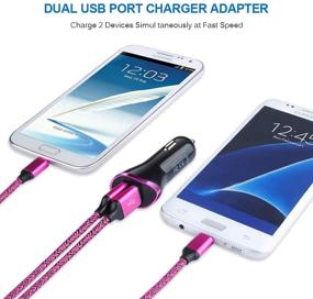 img 2 attached to 🔌 Convenient 2-Port USB Charger Set for Samsung Galaxy and More: AndHot Micro USB Charger + 2PC 6ft Android Charger Cable