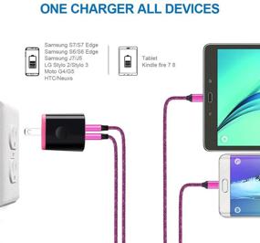 img 3 attached to 🔌 Convenient 2-Port USB Charger Set for Samsung Galaxy and More: AndHot Micro USB Charger + 2PC 6ft Android Charger Cable