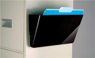 officemate magnetic wall file for letter size documents, in black (21452) 13.625 x 4.5 x 7.375 inches logo