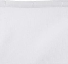 img 2 attached to 🛁 Bright White 72 Inch Linen Style Bathroom Shower Curtain by Amazon Basics