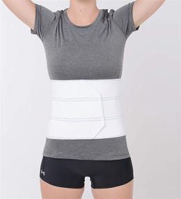 img 1 attached to 🌟 Premium Abdominal Binder for Waist and Back Support - Superior Braces (3 Panel, Small/Medium, 30-45", Compression Wrap, Post Surgery Support)