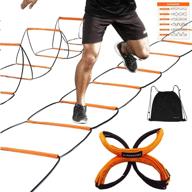 🏃 alphaworx agility ladder - speed training equipment for soccer, football, footwork exercise, fitness workout - foldable, instant set-up, tangle-free - suitable for kids, adults, and athletes - includes carry bag - 4/8/8+4/12 rung options logo