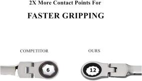 img 1 attached to FLZOSPER Flex Head 72 Tooth Ratcheting Combination: Ultimate Tool for Precision and Efficiency