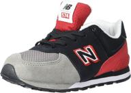 👟 new balance kids' 574 v1 shadow logo sneaker with lace-up closure logo