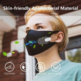 img 3 attached to 🌬️ G·SENYE Portable Mini Cooling Fan with Clip for Face Masks - Electric Air Fans Wind Kiss Mask Filter Fan for Kids and Adults
