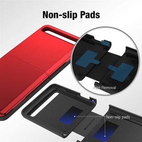img 1 attached to 📱 Goospery Galaxy Z Flip Case (2020) with Hinge Coverage - 360° Luxury TPU Bumper Glossy Hard PC Back Cover [Metallic Red] ZFLIP-LST-RED