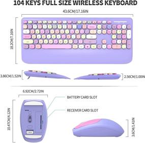 img 3 attached to Colorful Wireless Keyboard Mouse Combo