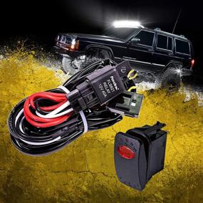 img 4 attached to 🚗 LAMPHUS 12V 40A Off Road LED Light Bar Relay Wiring Harness Kit for ATV - Reliable RED ON/OFF Switch Ensures Optimal Performance