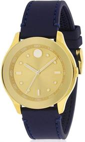 img 1 attached to Movado Womens Quartz Gold Tone Rubber