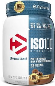 img 4 attached to 🍫 Протеиновый порошок Dymatize ISO 100 Whey: Гидролизованный, шоколадного вкуса, 1,6 фунта - 25 г белка на порцию!