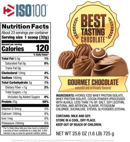 img 3 attached to 🍫 Dymatize ISO 100 Whey Protein Powder: Hydrolyzed, Chocolate Flavor, 1.6lb - 25g Protein per Serving!