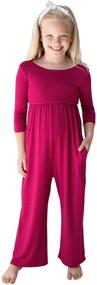 img 4 attached to 🍷 Wine Red POPINJAY Girls Rompers: Fashion-forward Jumpsuits & Rompers for Girls' Clothing