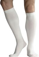 🧦 6 pairs of compression socks for women & men - improve circulation, 8-15mmhg knee-high support socks for running, athletic activities - whi10-13 inches логотип