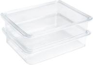 🥦 ksdb12-amz compact deli bins: stackable food storage organizer for kitchen spaces - fridge, freezer, and pantry, 8.7" x 3.5" x 6.8", clear логотип