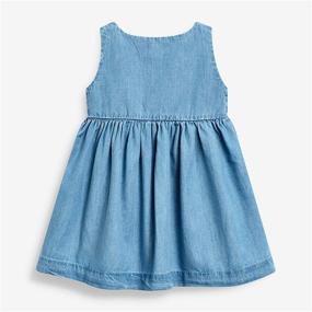 img 2 attached to HILEELANG Sleeveless Cotton Casual Flower Shirt Playwear Jumper Skirt Sundress for Toddler Girls in Summer