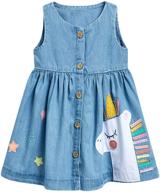 hileelang sleeveless cotton casual flower shirt playwear jumper skirt sundress for toddler girls in summer logo