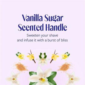 img 1 attached to 🪒 Бритва одноразовая Skintimate Warm Vanilla Sugar для женщин - Пилинг, 4 лезвия для предотвращения порезов и царапин (3 упаковки, 9 штук)
