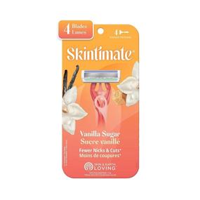 img 4 attached to 🪒 Skintimate Warm Vanilla Sugar Disposable Razor for Women - Exfoliating, 4 Blades for Nicks & Cuts Prevention (3 Packs, 9 Count)