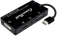 connbull hdmi adapter: 4 in 1 video converter for laptop monitor projector - 1080p synchronous display with audio - black logo
