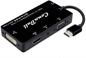 img 4 attached to ConnBull HDMI Adapter: 4 in 1 Video Converter for Laptop Monitor Projector - 1080p Synchronous Display with Audio - Black
