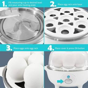 img 1 attached to Elite Cuisine EGC-007 Easy Electric Egg Poacher: Cook Perfect Omelets & Boiled Eggs with Auto-Shut off & Buzzer - 7 Egg Capacity, White