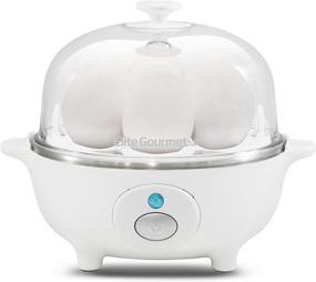 img 4 attached to Elite Cuisine EGC-007 Easy Electric Egg Poacher: Cook Perfect Omelets & Boiled Eggs with Auto-Shut off & Buzzer - 7 Egg Capacity, White