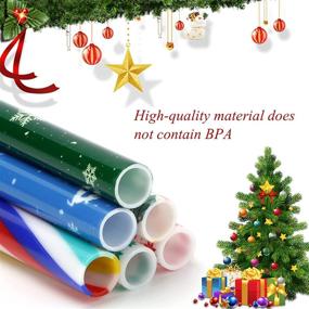 img 2 attached to 🎄 Premium BPA-Free Christmas Drinking Straws - 40 Reusable Xmas Straws with Cleaning Brush - Ideal for Family or Party Favors