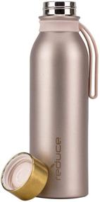 img 2 attached to Hydro Pure 20 oz Stainless Steel Water Bottle with Purifying Lid, Carry Strap - Stay Hydrated On-The-Go, 24 Hours Cold - Copper Lid, Pink Cotton