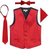 👔 gioberti boys satin formal vest: essential boys' clothing for suits & sport coats logo