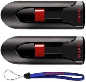 img 3 attached to 🔑 32GB SanDisk Cruzer Glide USB Flash Drive (2-Pack) с шейным креплением Everything But Stromboli (tm) - USB-флеш накопитель высокой скорости SDCZ60-008G, USB 2.0