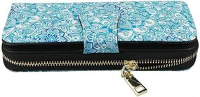 img 1 attached to 👛 Canvas Zipper Wallet with Pocket Holder - Women's Handbags & Wallets