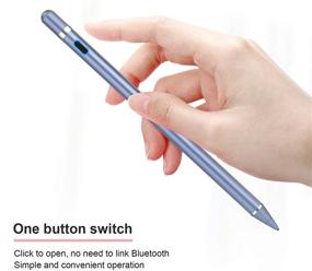 img 1 attached to 🖊️ Blue Stylus Pen for Touch Screens - Active Digital Pencil Fine Point, Compatible with iPhone, iPad, and Other Tablets