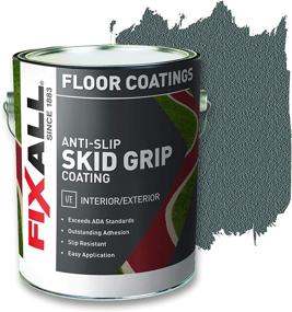 img 2 attached to 🎨 FIXALL Skid Grip Anti-Slip Paint: 100% Acrylic Skid-Resistant Textured Coating - Slate Color, 1 Gallon