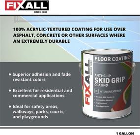 img 1 attached to 🎨 FIXALL Skid Grip Anti-Slip Paint: 100% Acrylic Skid-Resistant Textured Coating - Slate Color, 1 Gallon