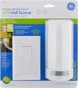 img 1 attached to 🔆 Wireless LED Wall Sconce by GE - Remote Control, Manual On/Off, Warm White Light, Battery Powered, No Wiring, Easy Installation - Ideal for Entry, Stairs, Hallway, Closet, Basement - Model 17527