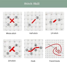 img 1 attached to Easy Pattern DIY 11CT Stamped Cross Stitch Kits Pre-Printed Embroidery Kit Needlework Set, Winter Tree House