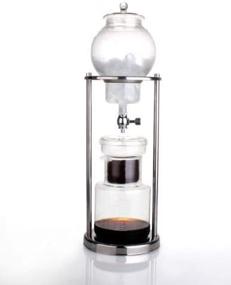 img 2 attached to ☕ NISPIRA Stainless Steel & Borosilicate Glass Luxury Ice Cold Brew Dripper Coffee Maker - 1000 ml Silver