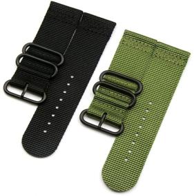 img 1 attached to 🔋 Digit.Tail Sport Military Nylon Replacement Bands for Garmin Fenix 3 / 3 HR / 5X Smart Watch – Universal 26mm Watch Strap with Pins and Removal Tools (Green)