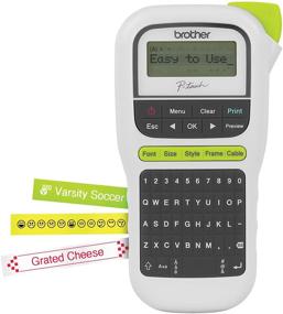 img 3 attached to 🏷️ Brother P-Touch PTH110 Lightweight Label Maker with Qwerty Keyboard and One-Touch Keys - White