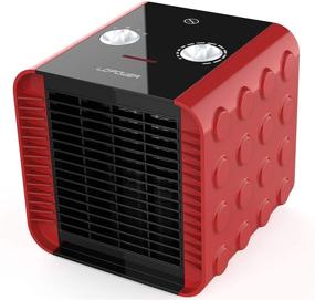 img 2 attached to LCPOWER Space Heater: 1500W/750W Ceramic Heater Fan with Adjustable Thermostat - ETL Certified PTC Fasting Heating Desk Heater for Office, Bedroom, Bathroom, and Home Room - Red, 3 Modes