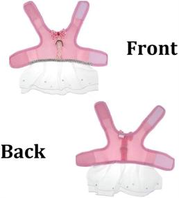 img 3 attached to 🧀 CheeseandU Dog Cat Mesh Vest Harness with Summer Hat Set - Adorable Walking Accessories for Small Pets in Pink